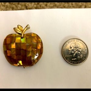 vintage apple brooch